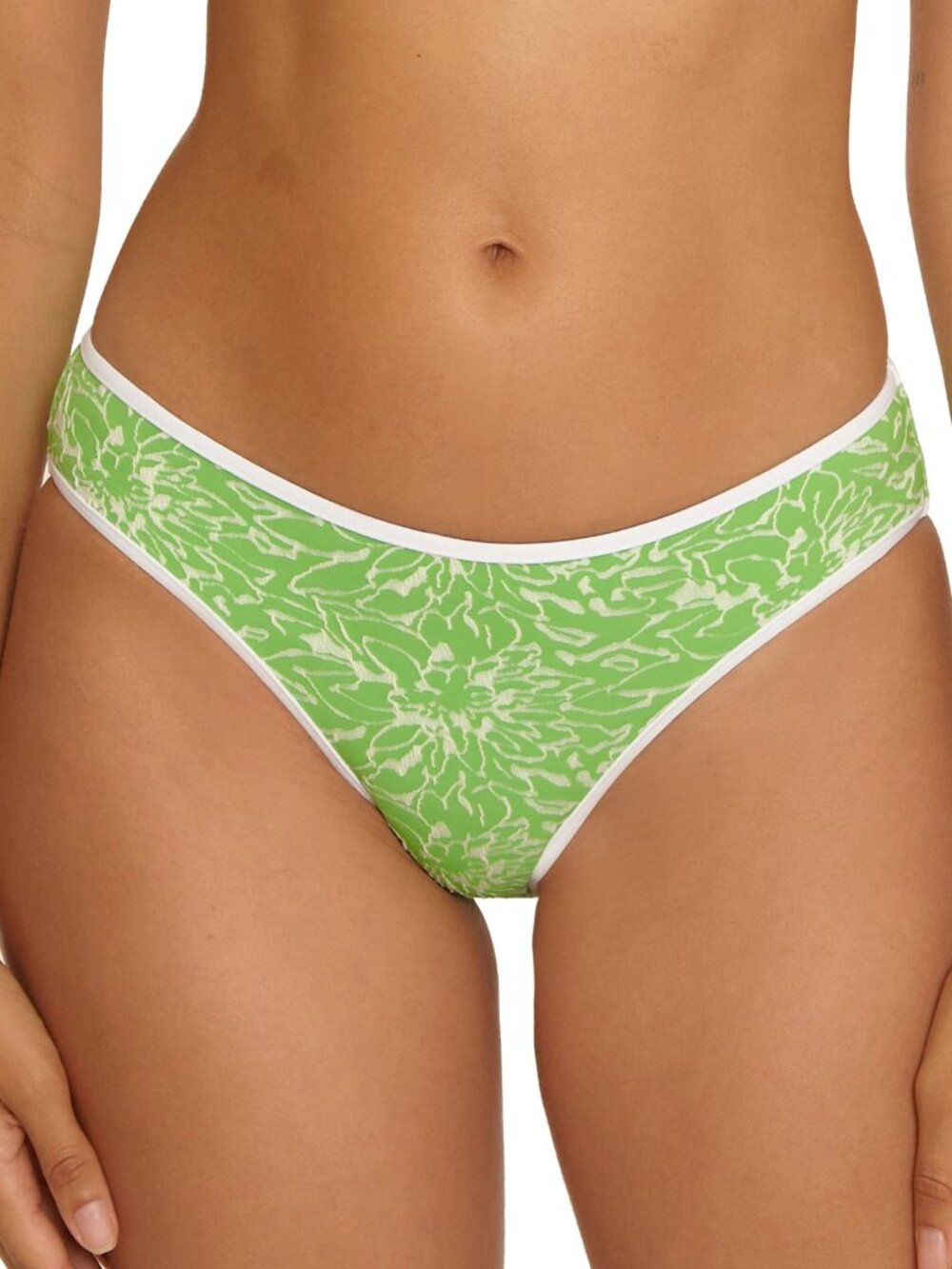 BECCA WATER LILY PRINT HIPSTER BOTTOM IN GREEN APPLE SIZES SMALL AND MEDIUM